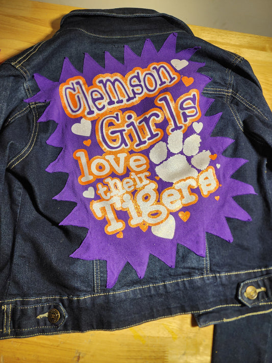 1 of 1 custom football Jean jacket