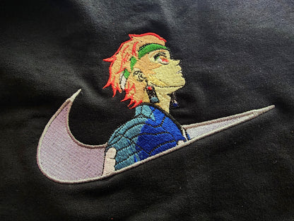 Embroidered Anime Swoosh Hoodie