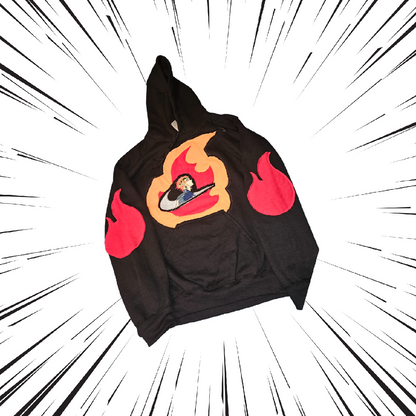 Embroidered Anime Swoosh Hoodie