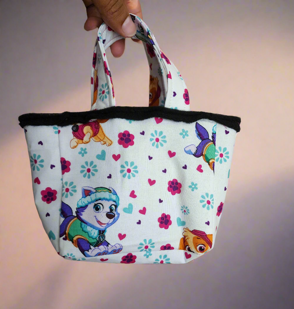 Kids pup tote bag