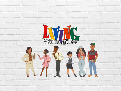 16 oz Frosted Glass Can - "Living Single"